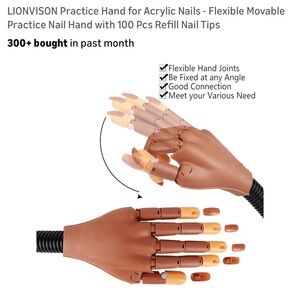 LIONVISON Practice Hand for Acrylic Nails